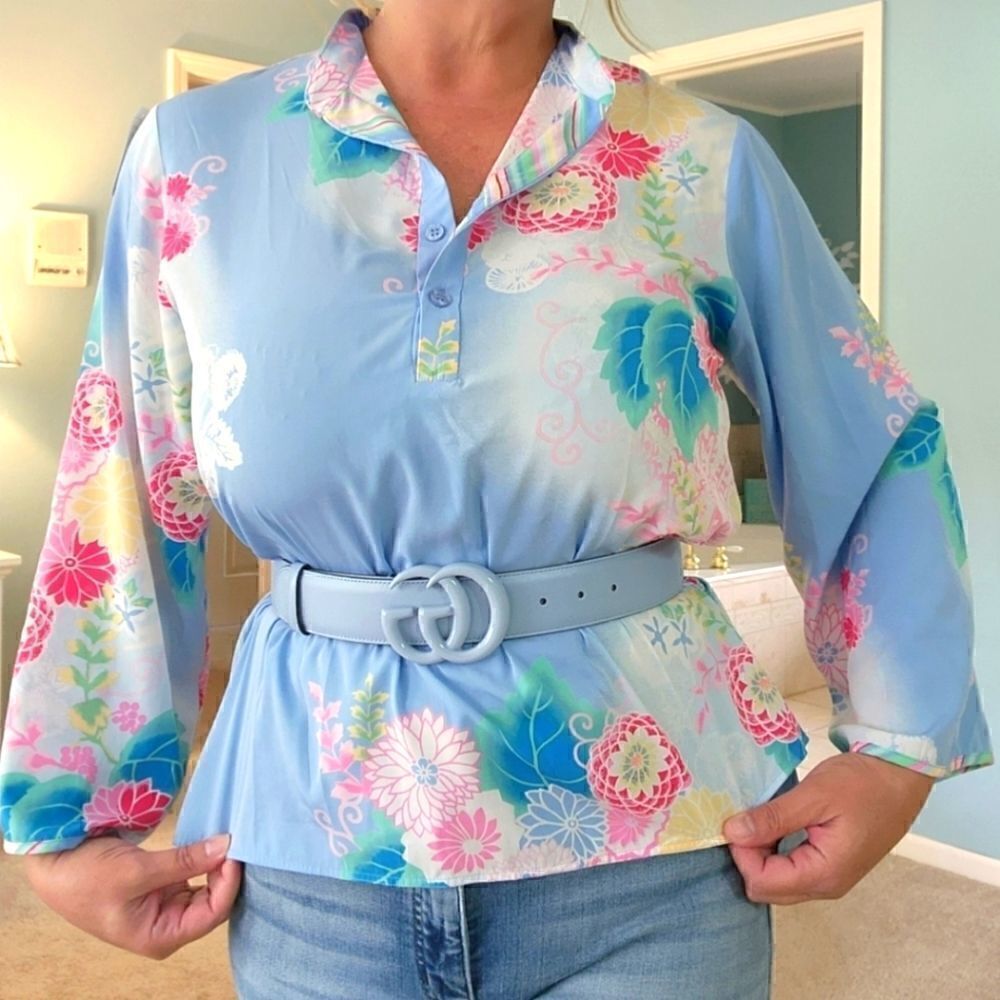 NATORI floral blouse  